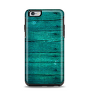 The Bright Emerald Green Wood Planks Apple iPhone 6 Plus Otterbox Symmetry Case Skin Set