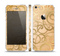 The Bright Gold Spiral Wood Pattern Skin Set for the Apple iPhone 5