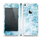 The Bright Light Blue Swirls with Butterflies Skin Set for the Apple iPhone 5