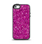 The Bright Pink Glitter Apple iPhone 5-5s Otterbox Symmetry Case Skin Set