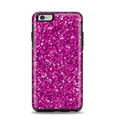 The Bright Pink Glitter Apple iPhone 6 Plus Otterbox Symmetry Case Skin Set