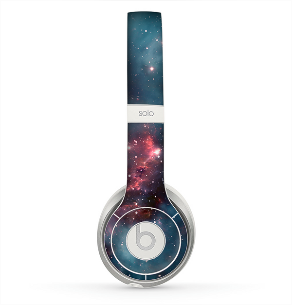 The Bright Pink Nebula Space Skin for the Beats by Dre Solo 2 Headphones