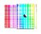 The Bright Rainbow Plaid Pattern Skin Set for the Apple iPad Mini 4