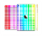 The Bright Rainbow Plaid Pattern Full Body Skin Set for the Apple iPad Mini 3