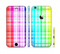 The Bright Rainbow Plaid Pattern Sectioned Skin Series for the Apple iPhone 6