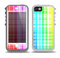 The Bright Rainbow Plaid Pattern Skin for the iPhone 5-5s OtterBox Preserver WaterProof Case