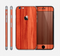 The Bright Red Stained Wood Skin for the Apple iPhone 6