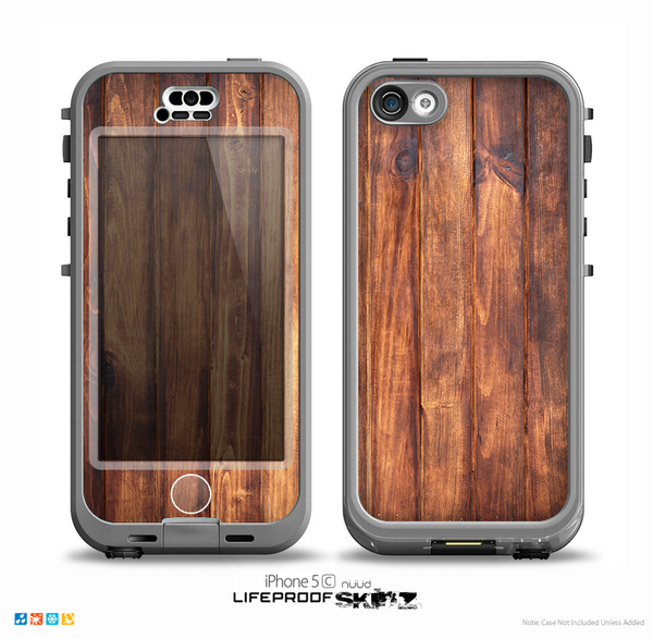 The Bright Stained Wooden Planks Skin for the iPhone 5c nüüd LifeProof Case