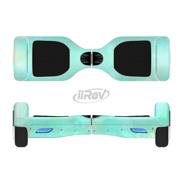 The Bright Teal WaterColor Panel Full-Body Skin Set for the Smart Drifting SuperCharged iiRov HoverBoard