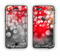 The Bright Unfocused White & Red Love Dots Apple iPhone 6 Plus LifeProof Nuud Case Skin Set