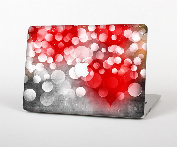 The Bright Unfocused White & Red Love Dots Skin for the Apple MacBook Pro Retina 15"