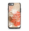 The Brown and Orange Transparent Flowers Apple iPhone 6 Otterbox Symmetry Case Skin Set
