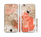 The Brown and Orange Transparent Flowers Sectioned Skin Series for the Apple iPhone 6