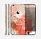 The Brown and Orange Transparent Flowers Skin for the Apple iPhone 6 Plus