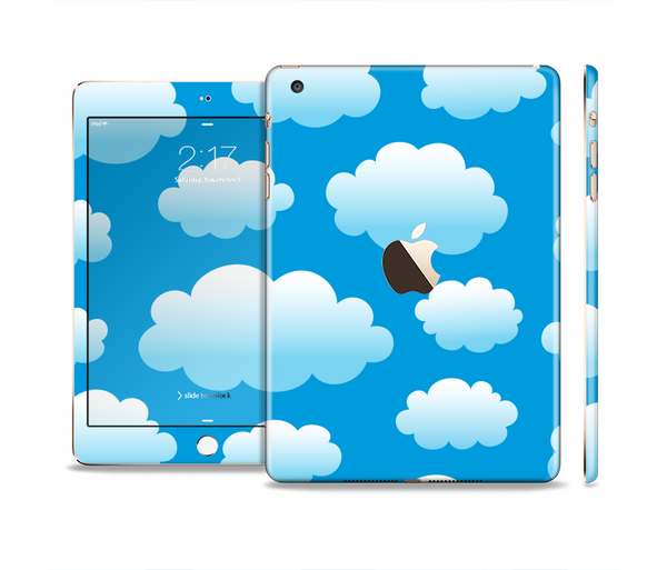 The Cartoon Cloudy Sky Full Body Skin Set for the Apple iPad Mini 3