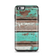 The Chipped Teal Paint On Wood Apple iPhone 6 Plus Otterbox Symmetry Case Skin Set