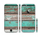 The Chipped Teal Paint On Wood Sectioned Skin Series for the Apple iPhone 6