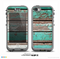 The Chipped Teal Paint On Wood Skin for the iPhone 5c nüüd LifeProof Case