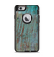 The Chipped Teal Paint on Aged Wood Apple iPhone 6 Otterbox Defender Case Skin Set