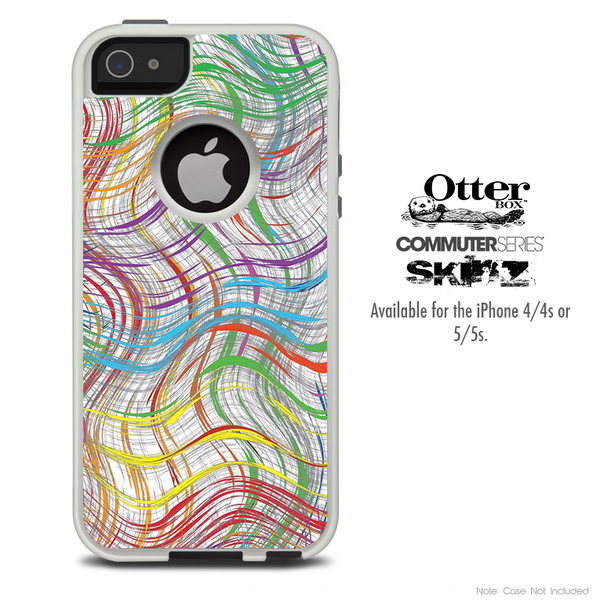 The Color Swirled Skin For The iPhone 4-4s or 5-5s Otterbox Commuter Case