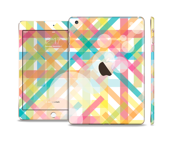 The Colorful Abstract Plaid Intersect Full Body Skin Set for the Apple iPad Mini 3
