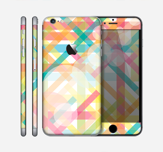 The Colorful Abstract Plaid Intersect Skin for the Apple iPhone 6 Plus