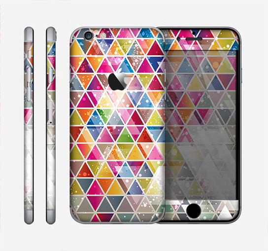The Colorful Abstract Stacked Triangles Skin for the Apple iPhone 6