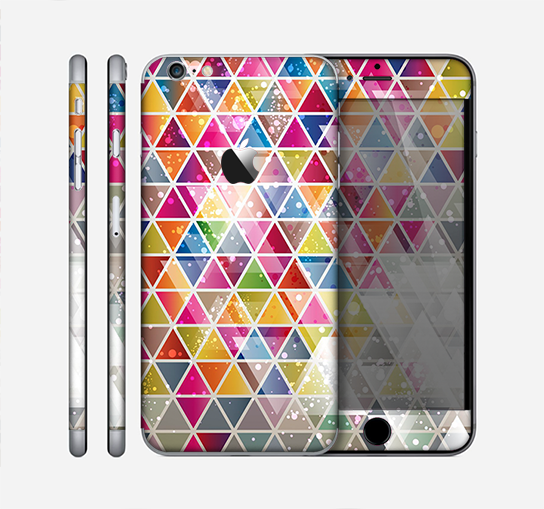 The Colorful Abstract Stacked Triangles Skin for the Apple iPhone 6 Plus