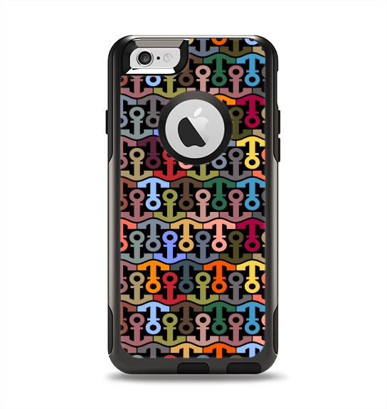 The Colorful Anchor Vector Collage Pattern Apple iPhone 6 Otterbox Commuter Case Skin Set
