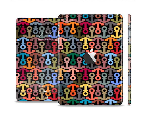 The Colorful Anchor Vector Collage Pattern Skin Set for the Apple iPad Mini 4