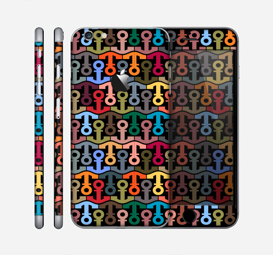 The Colorful Anchor Vector Collage Pattern Skin for the Apple iPhone 6 Plus