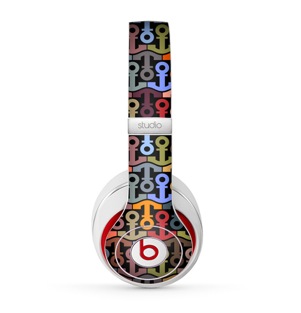 The Colorful Anchor Vector Collage Pattern Skin for the Beats by Dre Studio (2013+ Version) Headphones