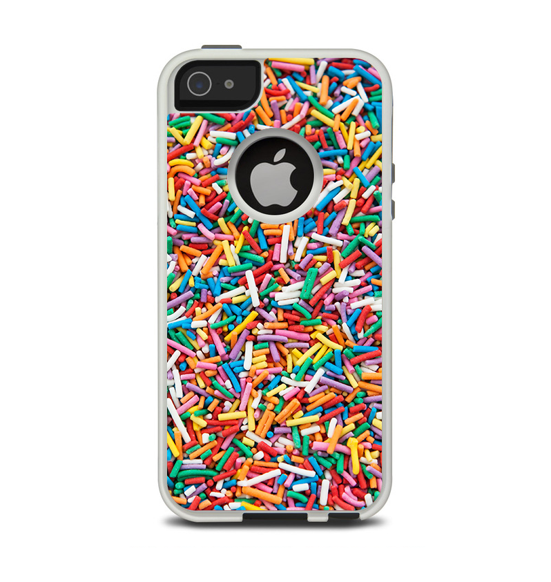 The Colorful Candy Sprinkles Apple iPhone 5-5s Otterbox Commuter Case Skin Set