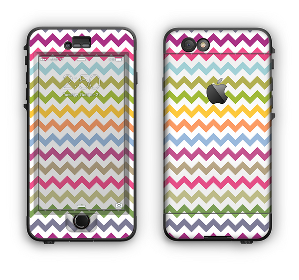 The Colorful Chevron Pattern Apple iPhone 6 Plus LifeProof Nuud Case Skin Set
