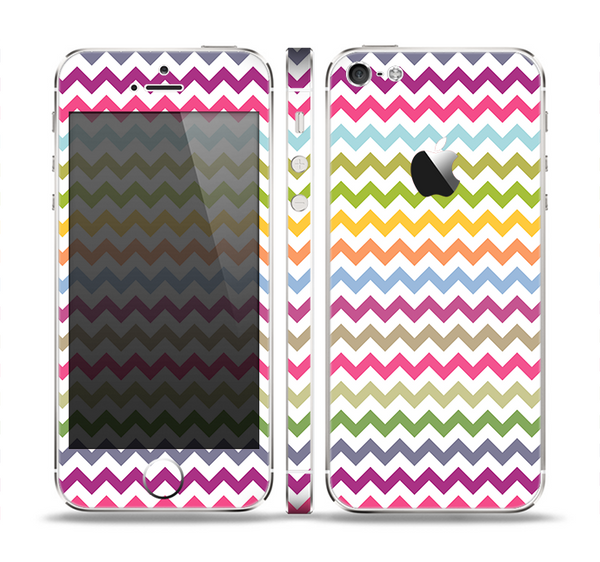 The Colorful Chevron Pattern Skin Set for the Apple iPhone 5