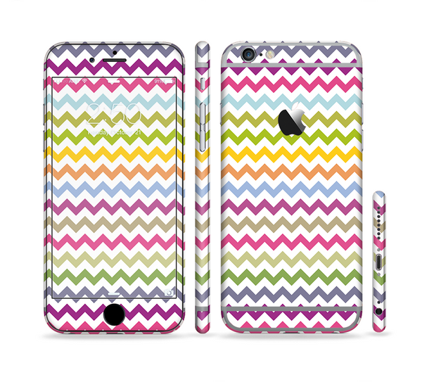 The Colorful Chevron Pattern Sectioned Skin Series for the Apple iPhone 6 Plus