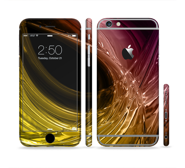 The Colorful Mercury Splash Sectioned Skin Series for the Apple iPhone 6 Plus