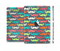 The Colorful Scratched Mustache Pattern Skin Set for the Apple iPad Mini 4