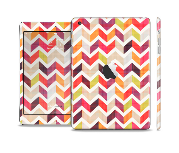 The Colorful Segmented Scratched ZigZag Skin Set for the Apple iPad Mini 4