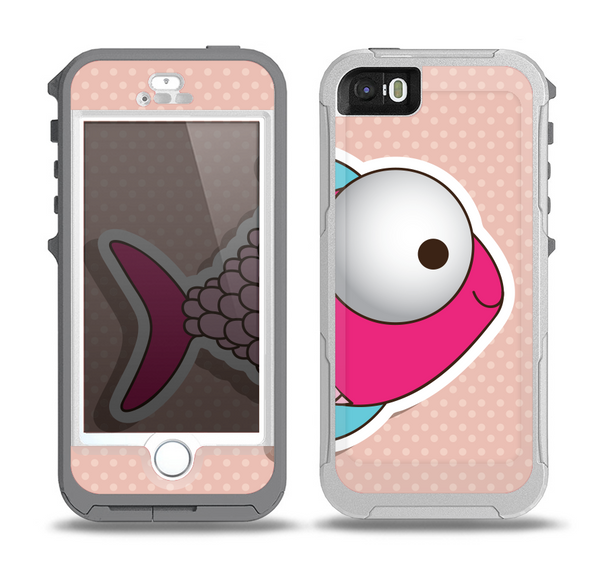 The Colorful Vector Big-Eyed Fish Skin for the iPhone 5-5s OtterBox Preserver WaterProof Case