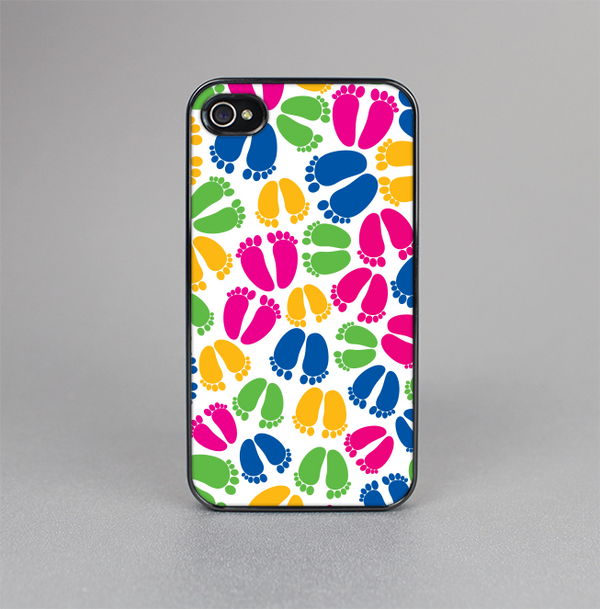 The Colorful Vector Footprints Skin-Sert for the Apple iPhone 4-4s Skin-Sert Case