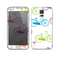 The Colorful Vintage Bike on White Pattern Skin For the Samsung Galaxy S5