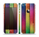 The Colorful Vivid Wood Planks Skin Set for the Apple iPhone 5