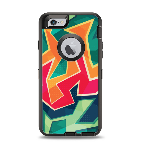 The Colorful WIld Abstract Color Pattern Apple iPhone 6 Otterbox Defender Case Skin Set