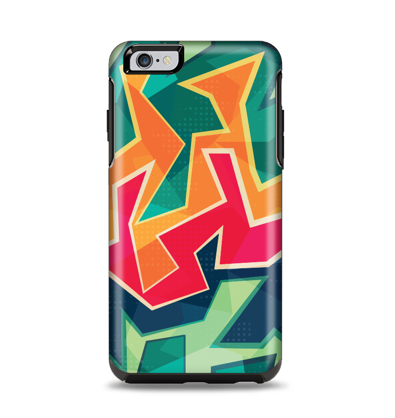 The Colorful WIld Abstract Color Pattern Apple iPhone 6 Plus Otterbox Symmetry Case Skin Set