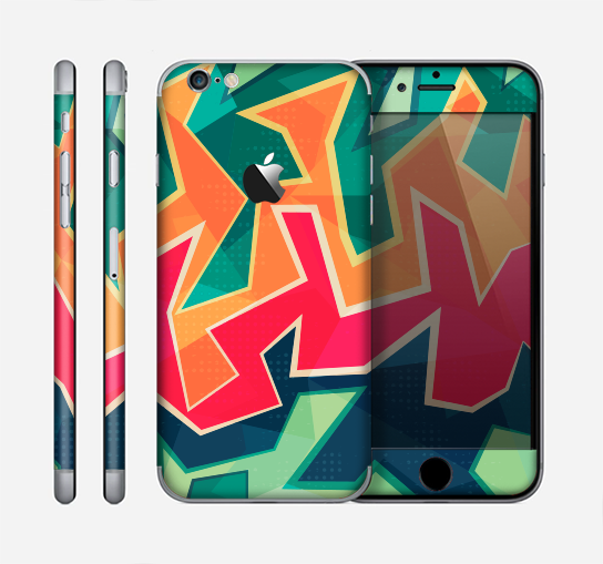 The Colorful WIld Abstract Color Pattern Skin for the Apple iPhone 6