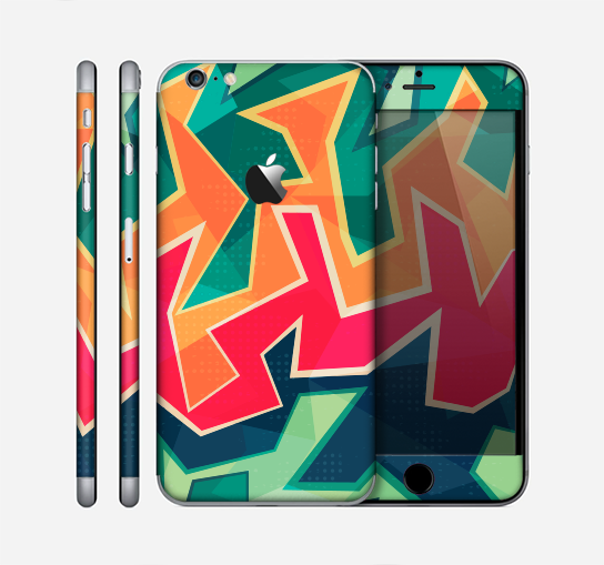 The Colorful WIld Abstract Color Pattern Skin for the Apple iPhone 6 Plus