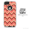 The Coral Abstract Chevron Pattern V3 Skin For The iPhone 4-4s or 5-5s Otterbox Commuter Case