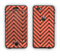 The Coral & Black Sketch Chevron Apple iPhone 6 Plus LifeProof Nuud Case Skin Set