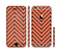 The Coral & Black Sketch Chevron Sectioned Skin Series for the Apple iPhone 6
